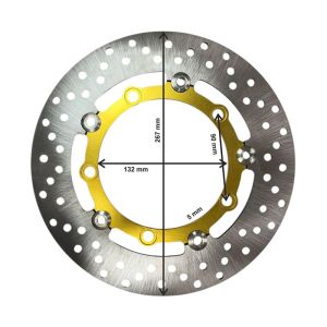 UNİVERSAL 267 mm X 132 mm X 5 mm SPOR ÖN DİSK GOLD