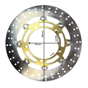 UNİVERSAL 320 mm X 132 mm X 5 mm SPOR ÖN DİSK GOLD